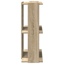bogreol 60x30x80 cm 3 hylder konstrueret træ sonoma-eg