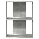bogreol 60x30x80 cm 3 hylder konstrueret træ betongrå