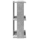 bogreol 60x30x80 cm 3 hylder konstrueret træ betongrå