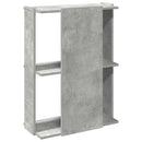 bogreol 60x30x80 cm 3 hylder konstrueret træ betongrå