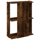 bogreol 3 hylder 60x30x80 cm konstrueret træ røget eg
