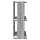 bogreol 3 hylder 60x30x80 cm konstrueret træ grå sonoma-eg