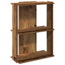 bogreol 60x30x80 cm 3 hylder konstrueret træ antikt træ
