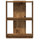 bogreol 60x30x80 cm 3 hylder konstrueret træ antikt træ