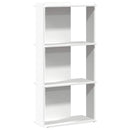bogreol med 3 hylder 60x30x120 cm konstrueret træ hvid