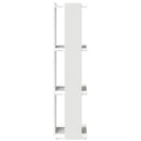 bogreol med 3 hylder 60x30x120 cm konstrueret træ hvid