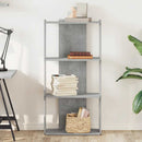 bogreol 60x30x120 cm 3 hylder konstrueret træ betongrå
