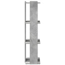bogreol 60x30x120 cm 3 hylder konstrueret træ betongrå