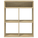 bogreol 66x31x80 cm konstrueret træ sonoma-eg