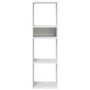 bogreol 34x31x112 cm konstrueret træ hvid