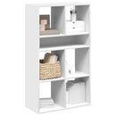 bogreol 66x31x112 cm konstrueret træ hvid