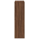 bogreol 66x31x112 cm konstrueret træ brun egetræsfarve