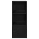 bogreol 31x24x77 cm konstrueret træ sort-eg