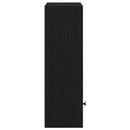 bogreol 31x24x77 cm konstrueret træ sort-eg