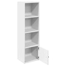 bogreol 31x24x102 cm konstrueret træ hvid
