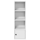 bogreol 31x24x102 cm konstrueret træ hvid