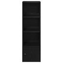 bogreol 31x24x102 cm konstrueret træ sort-eg
