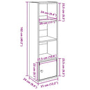 bogreol 31x24x102 cm konstrueret træ sort-eg
