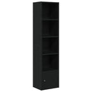 bogreol 31x24x127 cm konstrueret træ sort-eg