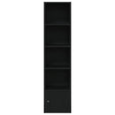 bogreol 31x24x127 cm konstrueret træ sort-eg