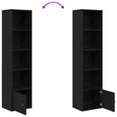 bogreol 31x24x127 cm konstrueret træ sort-eg