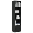 bogreol 31x24x127 cm konstrueret træ sort-eg