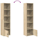 bogreol 31x24x127 cm konstrueret træ sonoma-eg
