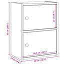 bogreol 40x24x52 cm konstrueret træ hvid