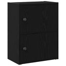bogreol 40x24x52 cm konstrueret træ sort-eg