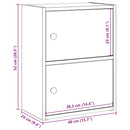 bogreol 40x24x52 cm konstrueret træ sort-eg