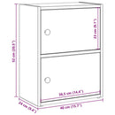 bogreol 40x24x52 cm konstrueret træ sonoma-eg