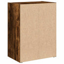 bogreol 40x24x52 cm konstrueret træ røget egetræsfarve