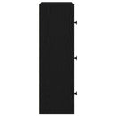 bogreol 40x24x77 cm konstrueret træ sort-eg
