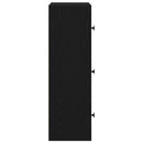 bogreol 40x24x77 cm konstrueret træ sort-eg