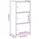 bogreol 40x24x77 cm konstrueret træ sort-eg