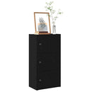 bogreol 40x24x77 cm konstrueret træ sort-eg