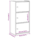 bogreol 40x24x77 cm konstrueret træ sonoma-eg