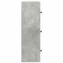 bogreol 40x24x77 cm konstrueret træ betongrå
