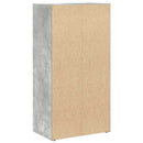 bogreol 40x24x77 cm konstrueret træ betongrå