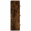 bogreol 40x24x77 cm konstrueret træ røget egetræsfarve