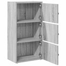 bogreol 40x24x77 cm konstrueret træ grå sonoma-eg