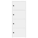 bogreol 40x24x102 cm konstrueret træ hvid