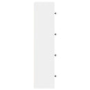 bogreol 40x24x102 cm konstrueret træ hvid