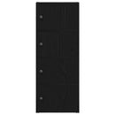 bogreol 40x24x102 cm konstrueret træ sort-eg