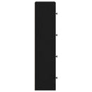 bogreol 40x24x102 cm konstrueret træ sort-eg