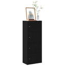 bogreol 40x24x102 cm konstrueret træ sort-eg