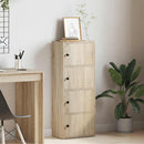 bogreol 40x24x102 cm konstrueret træ sonoma-eg