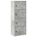 bogreol 40x24x102 cm konstrueret træ betongrå