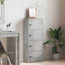 bogreol 40x24x102 cm konstrueret træ betongrå