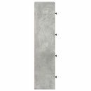 bogreol 40x24x102 cm konstrueret træ betongrå